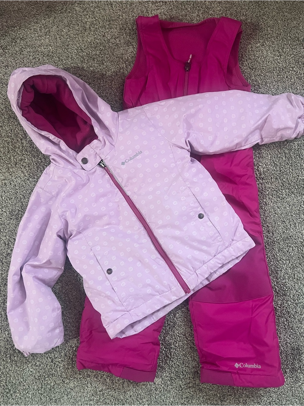 Kids winter jacket and snow bibs